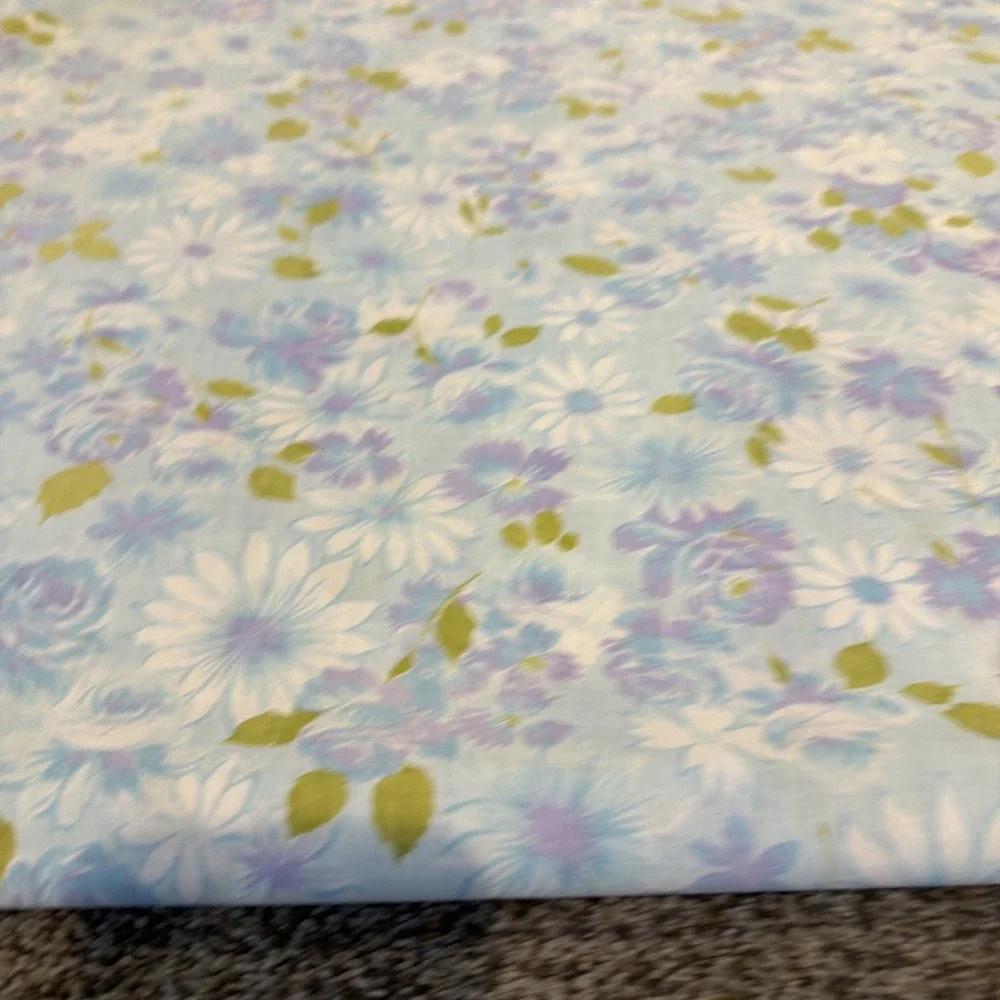 Vtg Lady Pepperall Twin Flat Sheet Bridal Bouquet